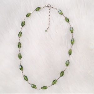 Green Swarovski necklace by Lori Lori
